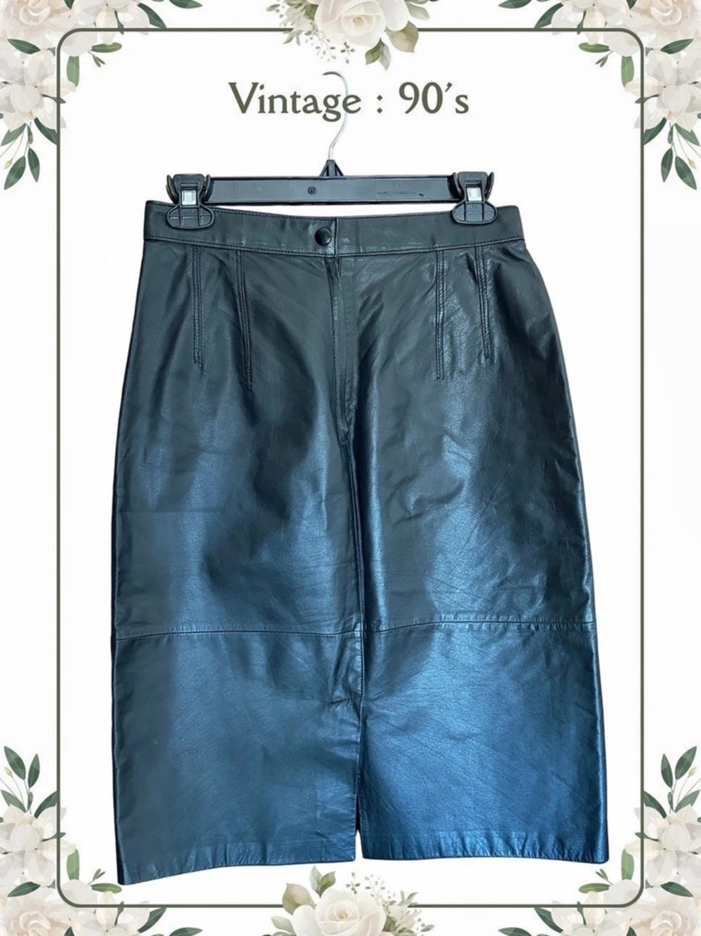 Vintage 90’s Leather Midi Skirt
